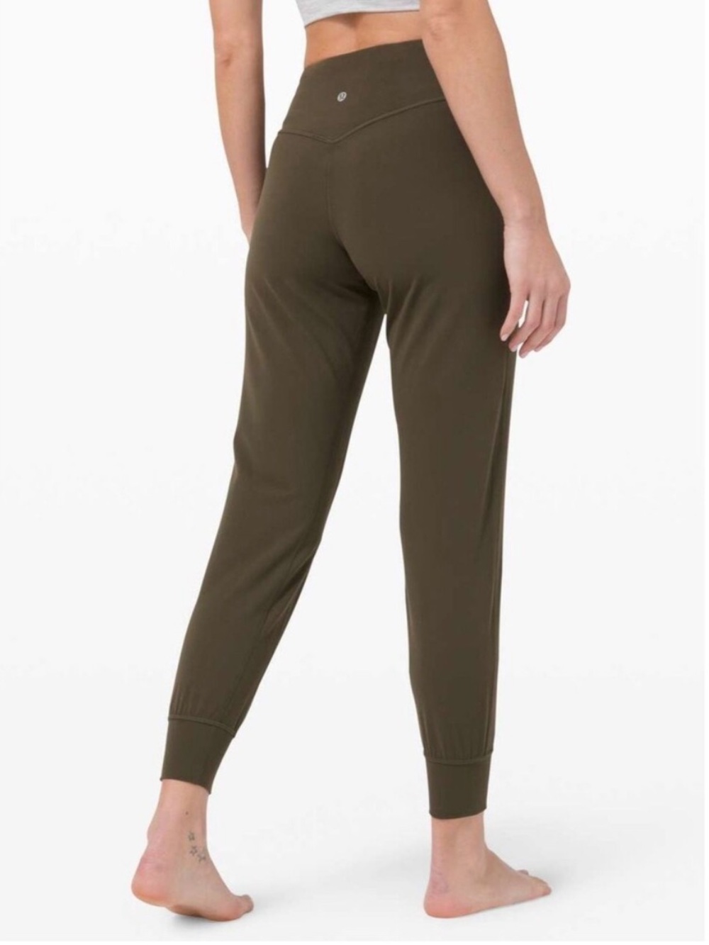 Lululemon Align Jogger Legging Pants High Rise Pockets Olive Green Size 6
